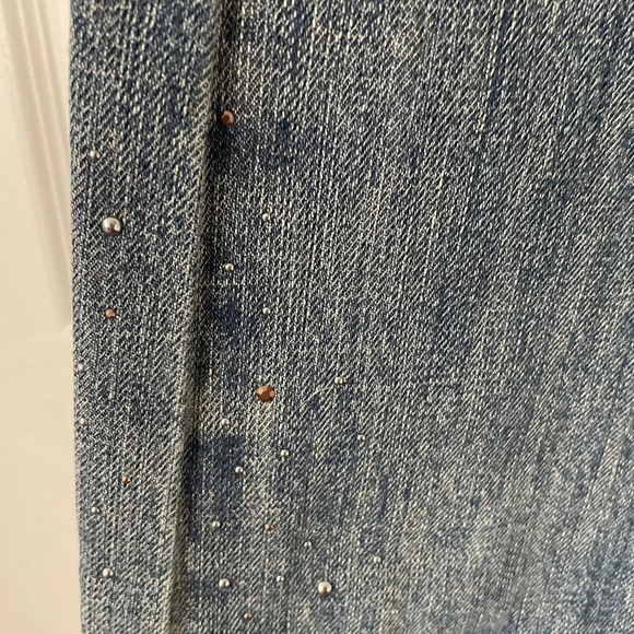 Twenty X Houston Jr Womens Jeans Size 7 Low Rise Slim Fit Pockets Bling Denim - Picture 4 of 15